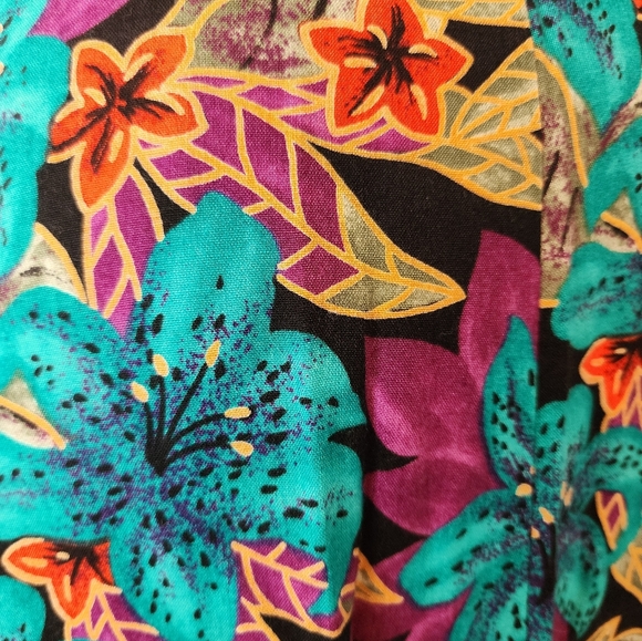 Vintage Norton McNaughton Teal and Purple Floral Teachers Skirt - Picture 4 of 9